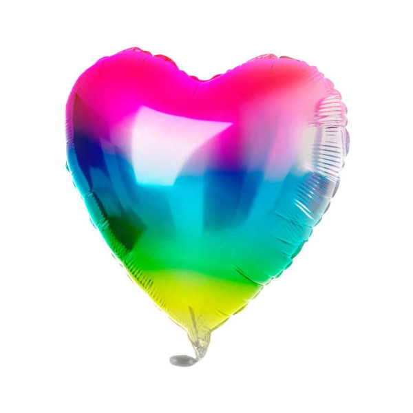 Folienballon Herz Rainbow - 45cm