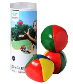 Günstiges Jonglierball-Set mit 3 bunten Jonglierbällen - 6.5cm
