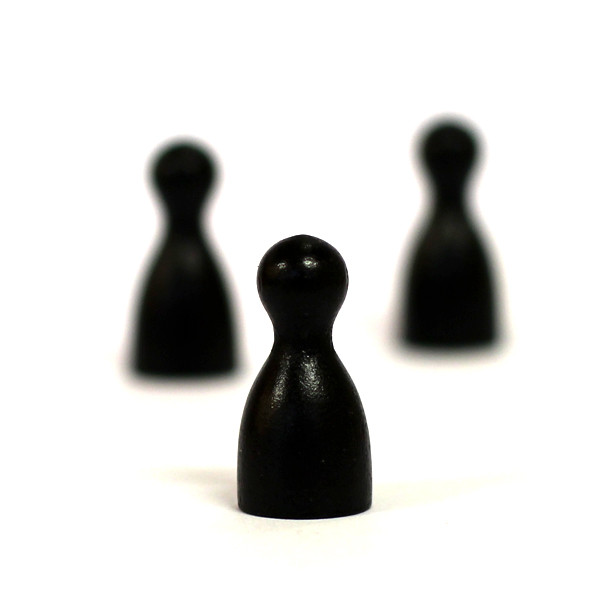 Spielfiguren Holz - Halmakegel - schwarz - 24mm