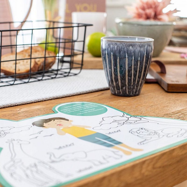 Kinesiologie Tischsets zum Ausmalen