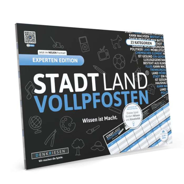 Stadt Land Vollpfosten - Experten Edition - Spielblock A3