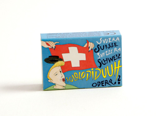 Mini-Bastelbogen in Zündholzschachtel - Schweiz