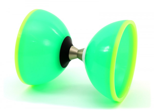 Diabolo Fascination mit Kugellager - Grün Gelb