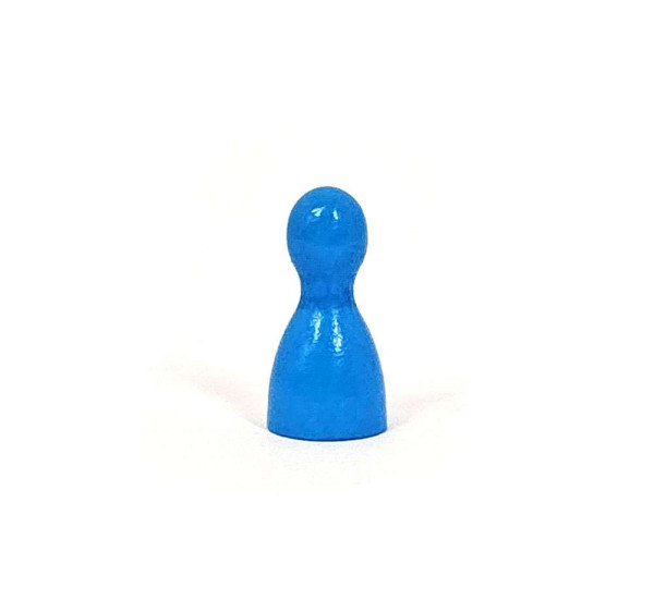 Spielfigur Holz 24mm - Pöppel - skyblau