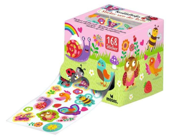 Sticker von der Rolle - Krabbelkäfer - blau oder pink