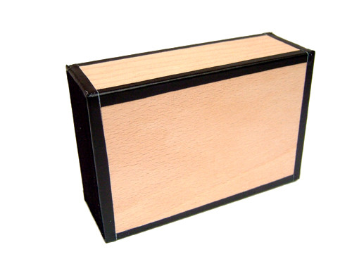 Cigarbox - Holz - undekoriert, schwarz