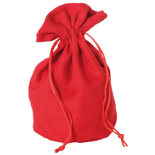 Veloursäckchen mit Boden - gross- zufällige Farbe