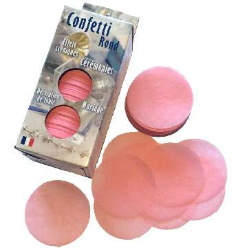 Konfetti - Rosa - Rund - für He or She Ballone
