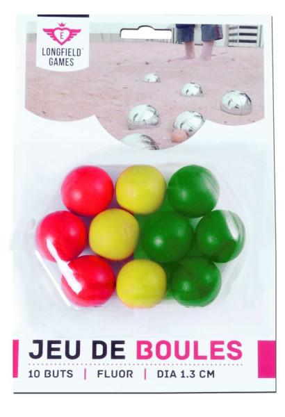 Zielkugeln für Boule, Pétanque oder Boccia, Leuchtfarben