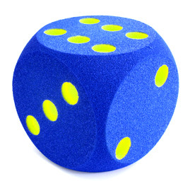 Schaumstoff Würfel 10cm - blau, Schaumstoff Würfel, Würfel für Spiele, Spiele & Geschenke