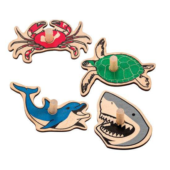 Holzkreisel - Sea Life