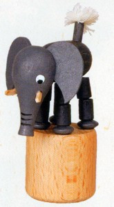Wackeltier Elefant - aus Holz