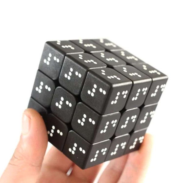 Zauberwürfel mit Blindenschrift Louis Braille
