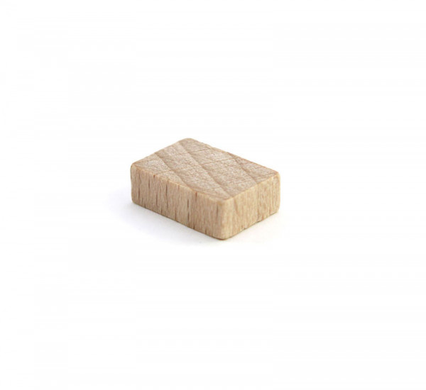 Spielstein Baustein aus Holz 15mm - Natur