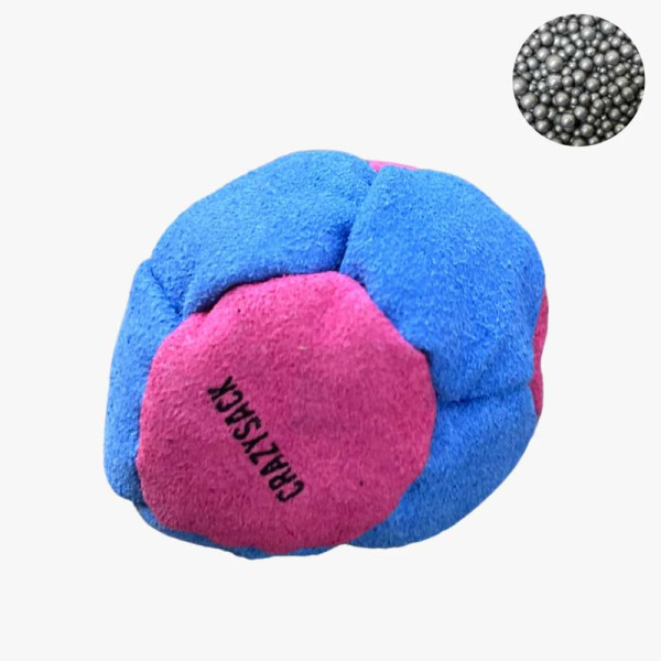 Footbag 12 Panel - mit Metallfüllung - blau pink