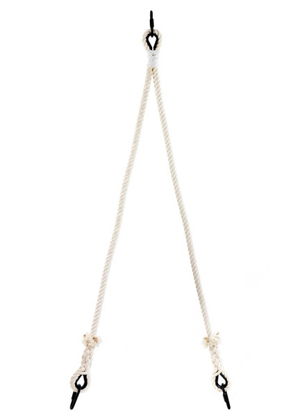 Triangel Seil für Artistik Ring - paar 150cm - weiss