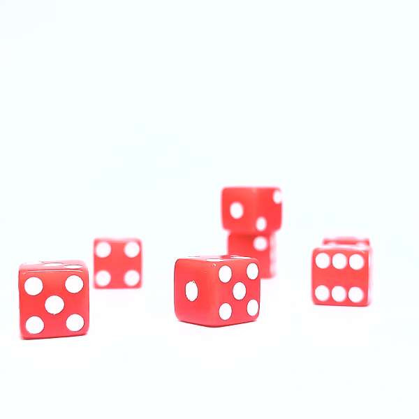 Kleiner Würfel 8mm - rot (1 Stk)