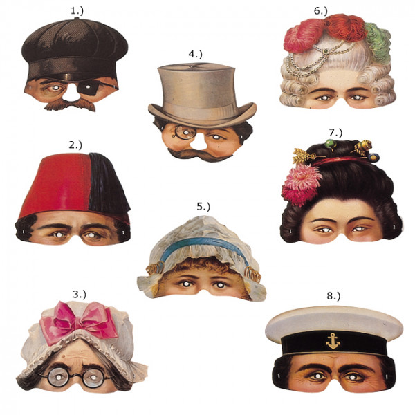 Karnevalsmaske aus Papier - Leksaks - Preis für 1Stk