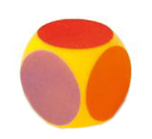 Farbenwürfel Schaumstoff 16cm - 6 Farben