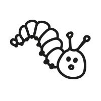 Ministempel Raupe
