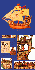 Bastelbogen - Piratenschiff