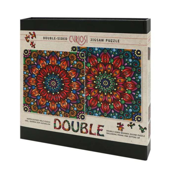 Double Puzzle - Flower - doppelseitiges Holz-Puzzle - 165 Teile