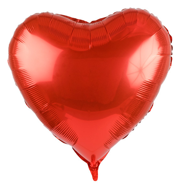 Folien-Ballon rotes Herz - 45cm
