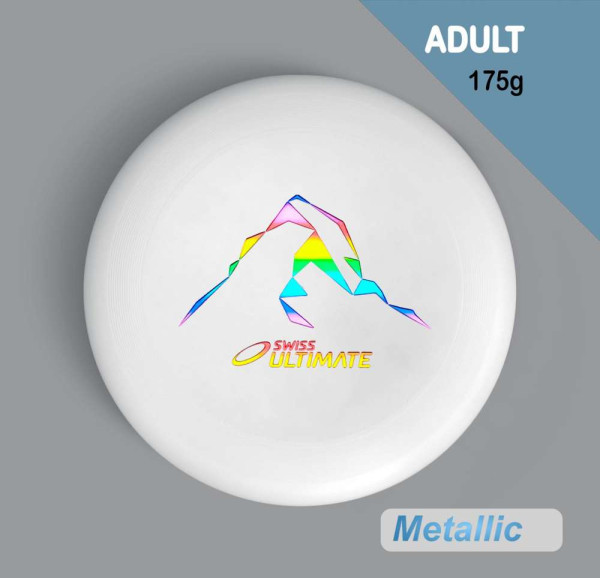 Offizielle Swiss Ultimate Disc - Outline Metallic Rainbow