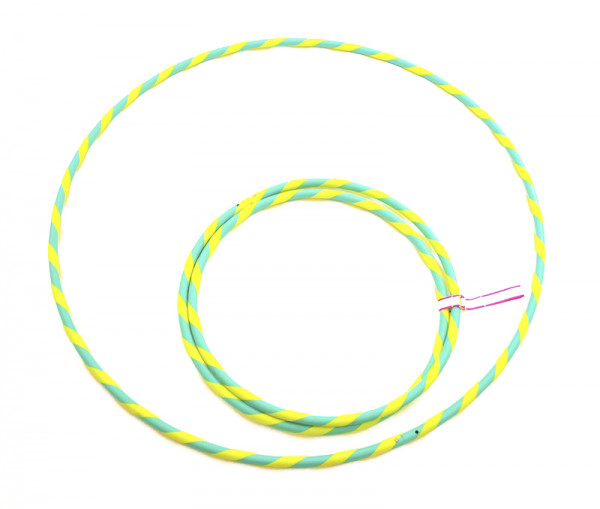 perfect hoop - türkis gelb, 16mm/85cm UV-Farbe