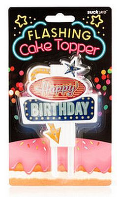 Blinkender Torten-aufstecker - Happy Birthday - Cake Topper