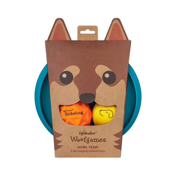 Waboba Woofpack - Hundespielzeug-Set 3-teilig