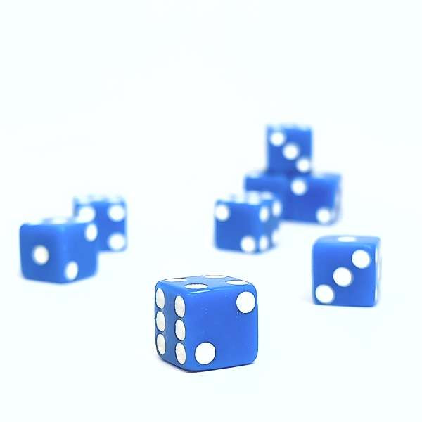 Kleiner Würfel 8mm - blau (1 Stk)