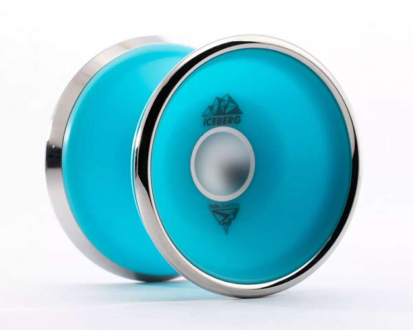 iYoYo iCEBERG Wide Angle - Hellblau Opaque - silberner Ring