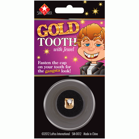 Künstlicher Goldzahn mit Diamanten - Gold Tooth with Jewel
