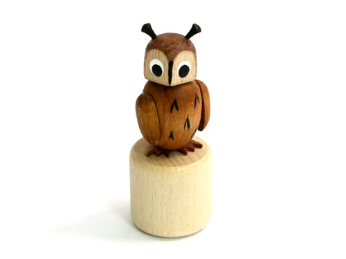 Wackeltier Eule - aus Holz