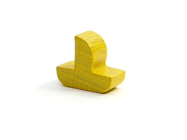 Segelschiff Spielfigur aus Holz Catan - Gelb