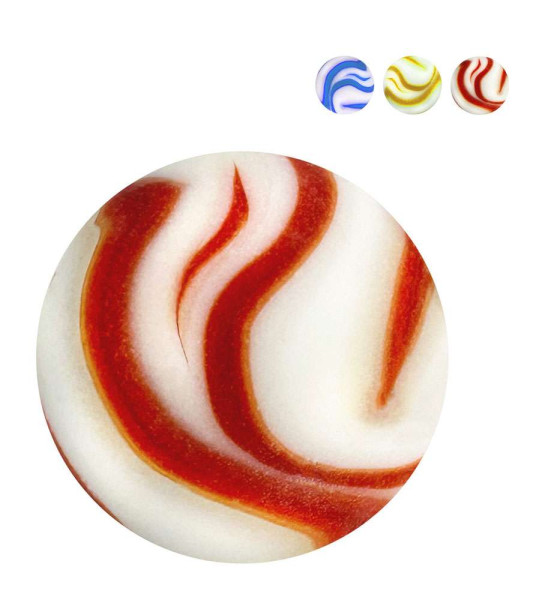 Glasmurmel 25mm - frosted old fashioned