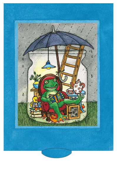 Lebende Karte Frosch im Glas