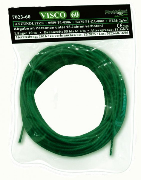 Zündschnur Anzündlitze - sehr langsam 55-61s/m