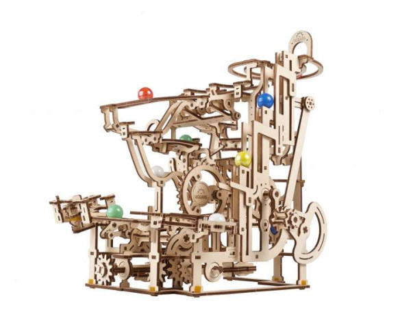 Ugears - mechanischer Holzbausatz - Kugelbahn mit Stufenwinde