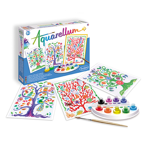 Aquarellum Lebensbäume - Set mit 3 Bildern