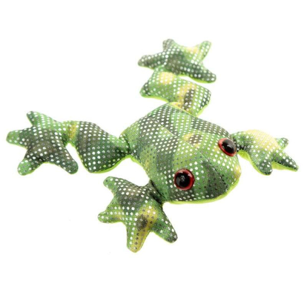 Sandtier aus Glitzer-Stoff - Frosch