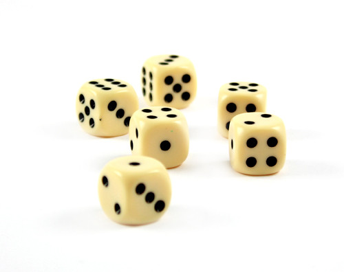 Spielwürfel 16mm aus Kunstharz - blond