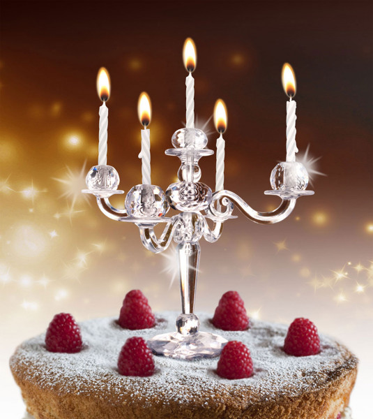 Bling Bling Kerzenständer für Torten, inkl. Kerzen
