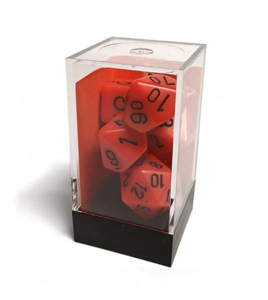 Opaque Polyhedral 7-er Set - Orange