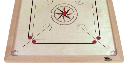 Carrom Brett Holz Turniergrösse - Mespi Fun