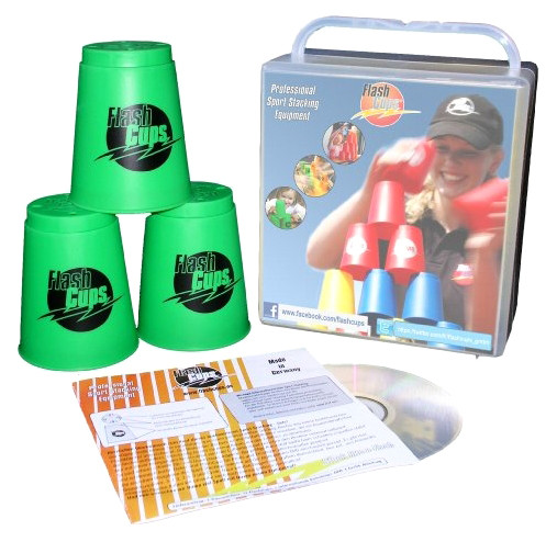 Flash Cups zum Becherstapeln - grün