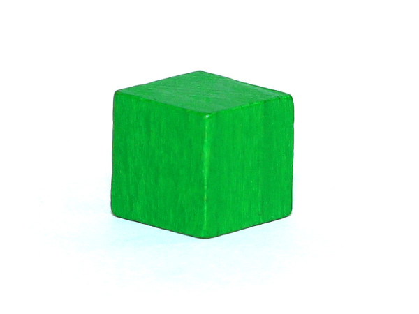 Spielfigur Holzwürfel blanko 1cm - Grün
