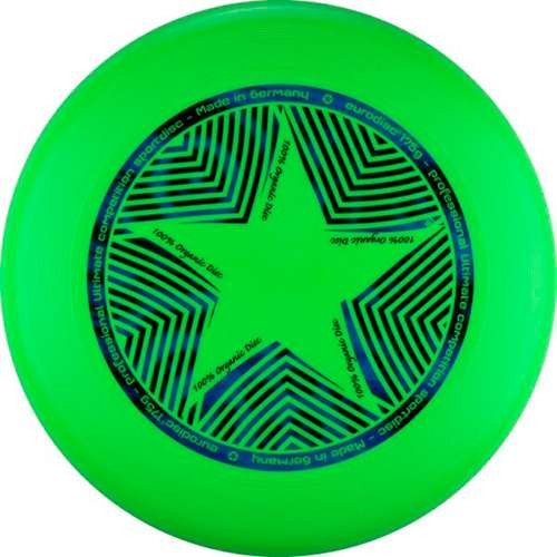 Frisbee Eurodisc 175g Organic Ultimate Star - neongrün
