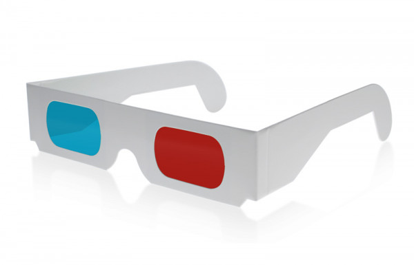3D Brille aus Papier - rot/cyan